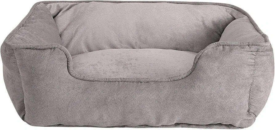 lionto Cama Perros 2 en 1 cojín Perros sofá Perros, (S) 60x50 cm Gris