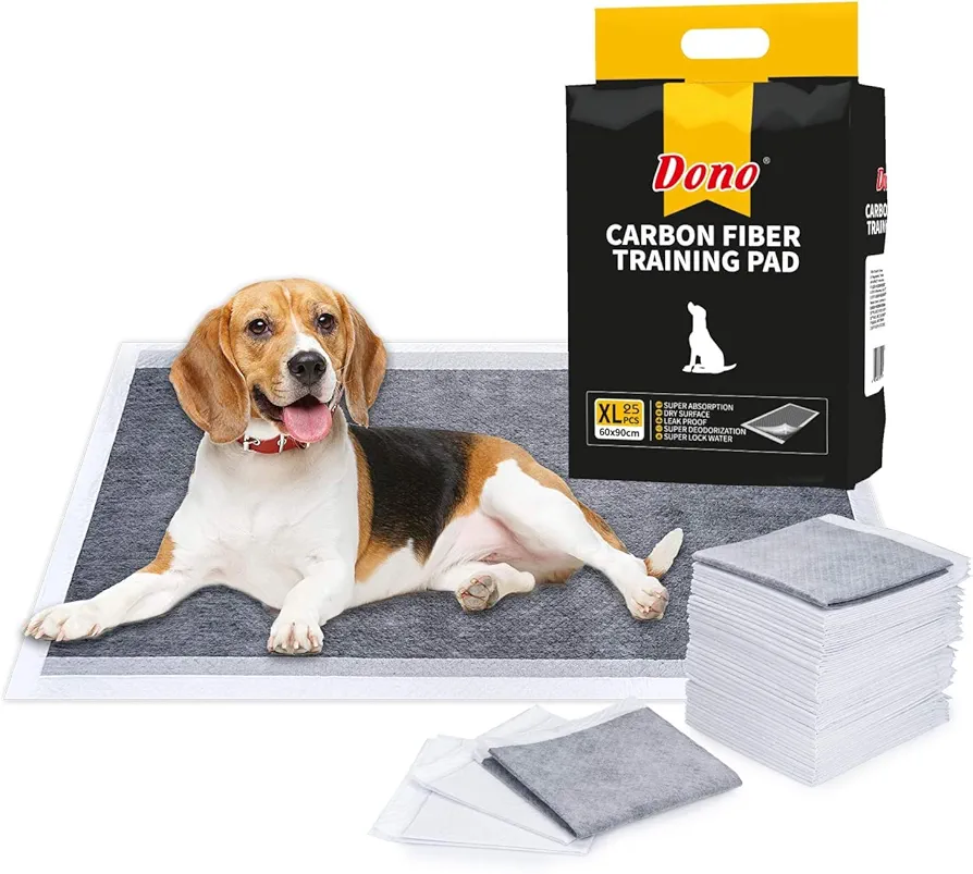 DONO Pañales Almohadillas de Entrenamiento para Mascotas Absorbente, para Inodoro, 4 Tamaños (XL- 25 Count)