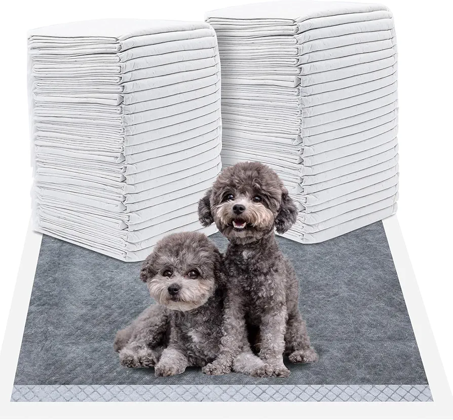 Almohadillas desechables de entrenamiento para cachorros, 100 unidades, almohadillas para orina para perros, gatos, conejos y cobayas, impermeables, superabsorbentes, bloqueo de olores, 45 x 60 cm