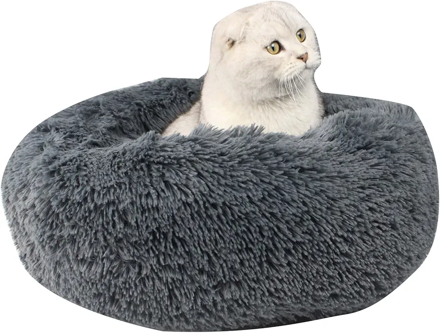 Helweet Cama Perro, Camas para Gatos, Cojín Gato, Cojin Redonda Perro, Camas de Gatos Perros, Adecuado para Perros Pequeños, Gatitos y Otras Mascotas Que Pesen Menos de 2 Kg, Diámetro 40cm