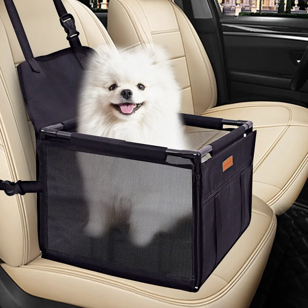 SWIHELP Protector de Asiento de Coche para Mascota, Asiento del Coche de Seguridad para Perros Gatos Lavable Viaje Bolsas y Otra Mascota Peque a con Cremallera Bolsillo