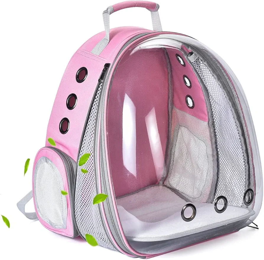 YUDOXN Mochila para Mascota.Mochila Gato y Perros Extensible.Bolso Cápsula Espacial Mochila para Gatos Perros, Mochila portátil para Transportar para Gatos y Perro. (A-Pink)