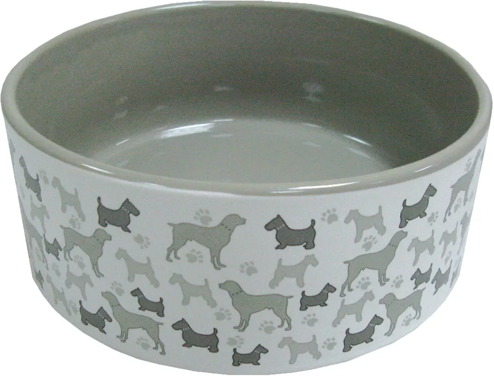 ARQUIVET Comedero o Bebedero de cerámica para Perros y Gatos - Cuenco para Mascotas - Recipiente Comida para Animales - Plato alimentador para Perros y Gatos - 12 cm