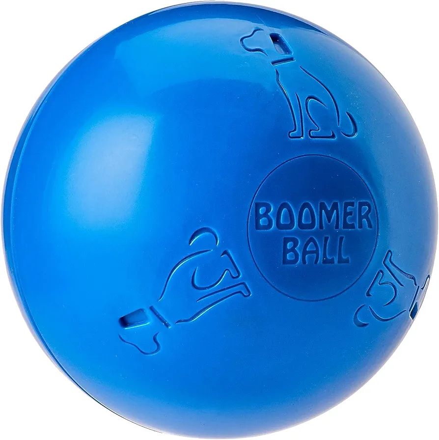 BOOMER BALL - Pelota para perros prácticamente indestructible. Pelota fuerte y duradera que flota en el agua para perros. Balón de fútbol para perros medianos de alta energía (Talla 200 mm)