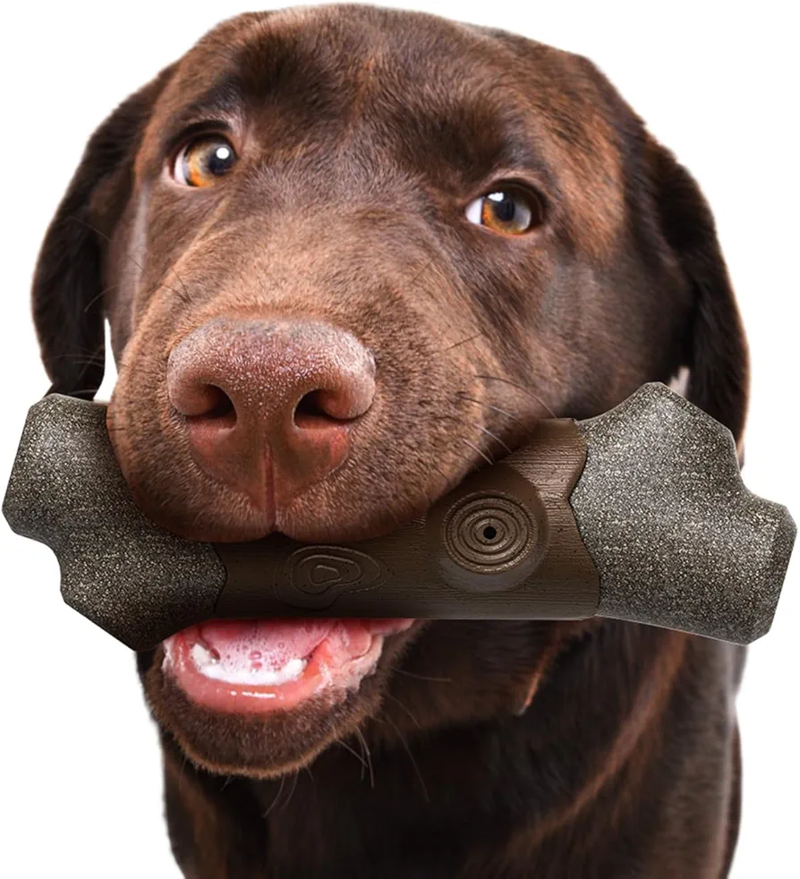 Juguete Indestructible para Perros con Sonido para mordedores agresivos – Palo Resistente para Perros medianos y Grandes – Ideal para Cachorros en dentición y Juego Interactivo