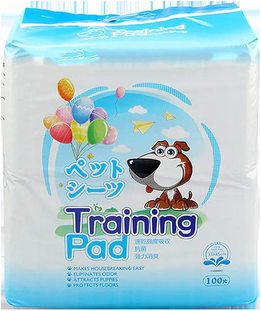 Almohadillas de Entrenamiento para Mascotas Súper Absorbentes Almohadillas de Entrenamiento para Cachorros Desechables 100 Hojas Espesar Desodorización Absorber Agua Pee Pad