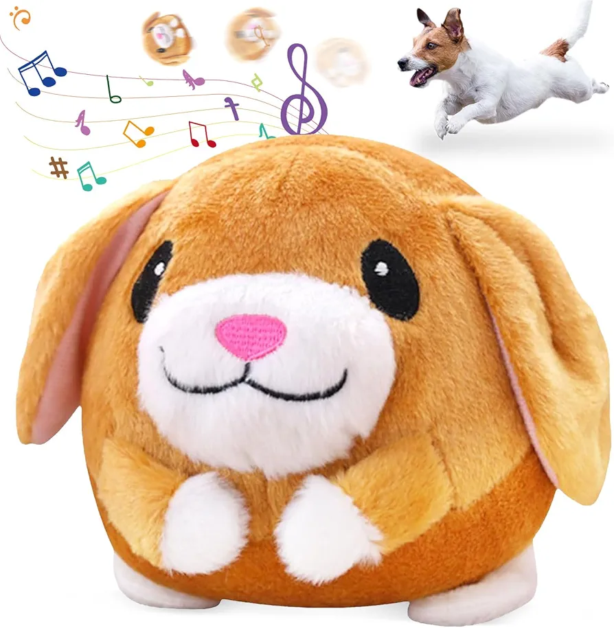 YISKY Juguete Peluche para Mascotas en Movimiento Activo, 17 cm Juguete de Peluche Activo para Mascotas, Juguetes interactivos Perros en Movimiento, Juguetes De Cerdo Parlante para Perros Gatos (A)