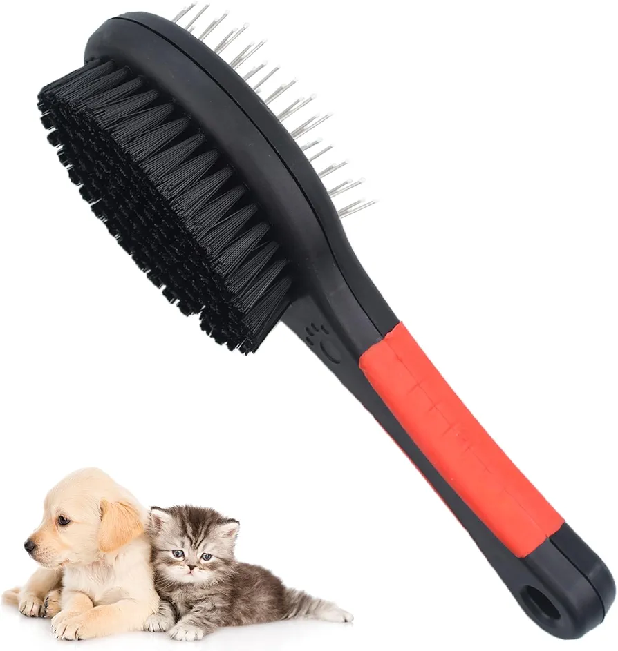 1 Pieza Cepillo Perro,Peine para Gatos,Cepillo Perro Pelo Largo,Cepillo Perro Pelo Corto,Cepillo Pelo Gato,Peine Perro,2 en 1 para Perros o Gatos de Pelo Largo y Corto,Grande (22cm*6.5cm)