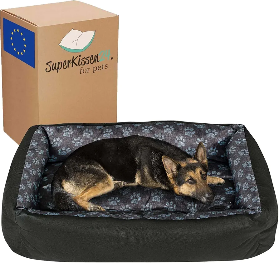 SuperKissen24. - Cama Perro para Perros y Gato - Impermeable - Grande y Mediano Perros - Patas y Lino XL