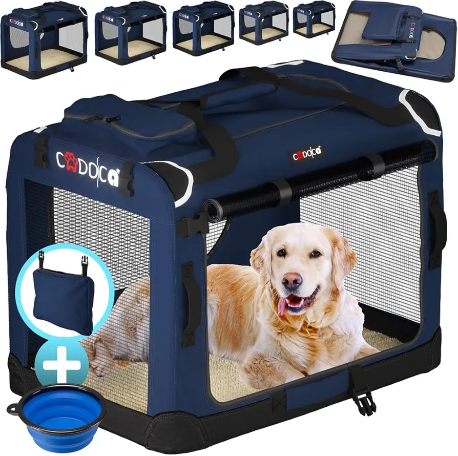 Cadoca Transportadora Mascotas Talla L Plegable 70x53x50cm Transportín Bolsa Viajes Perros Gatos