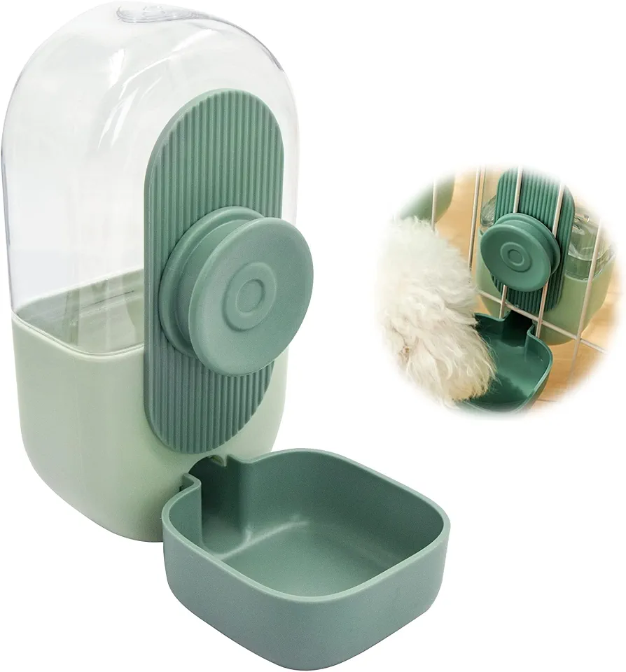 Bebedero Perro Gato Automatico Comedero - Dispensador de Agua para Animales Domésticos con Cubo Transparente de 0,8 L para Mascotas Pequeños y Medianos, (1 Pieza, 20 * 15 * 10cm, Verde Menta)