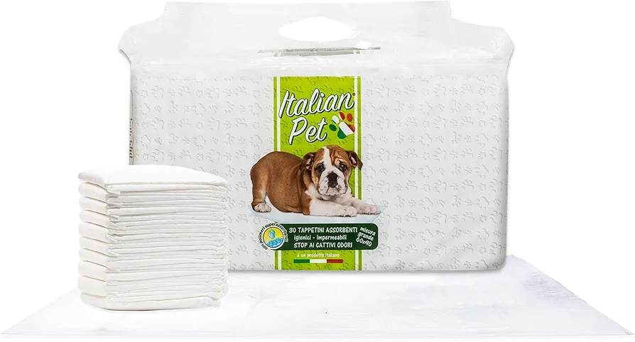 Farmex Italian Pet - Empapadores Super Absorbentes para Perros, Gatos y Mascotas - Alfombrillas Higiénicas Multiusos para Perros y Gatos, Neutraliza Olores - Tamaño 60x90 cm - 30 Piezas