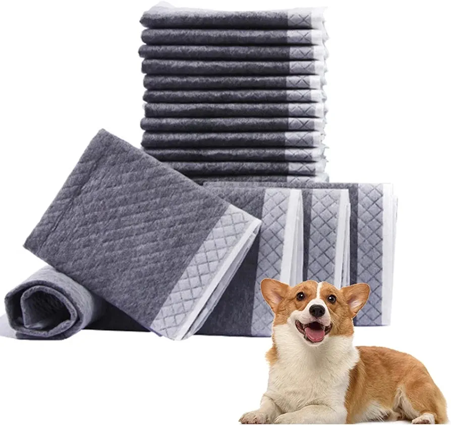 PJDDP Ultra Absorbente Almohadillas De Entrenamiento para Cachorros Carbón,Empapadores Desechables Perros,Alfombrillas Higiénica para Mascotas, Ultraabsorbente