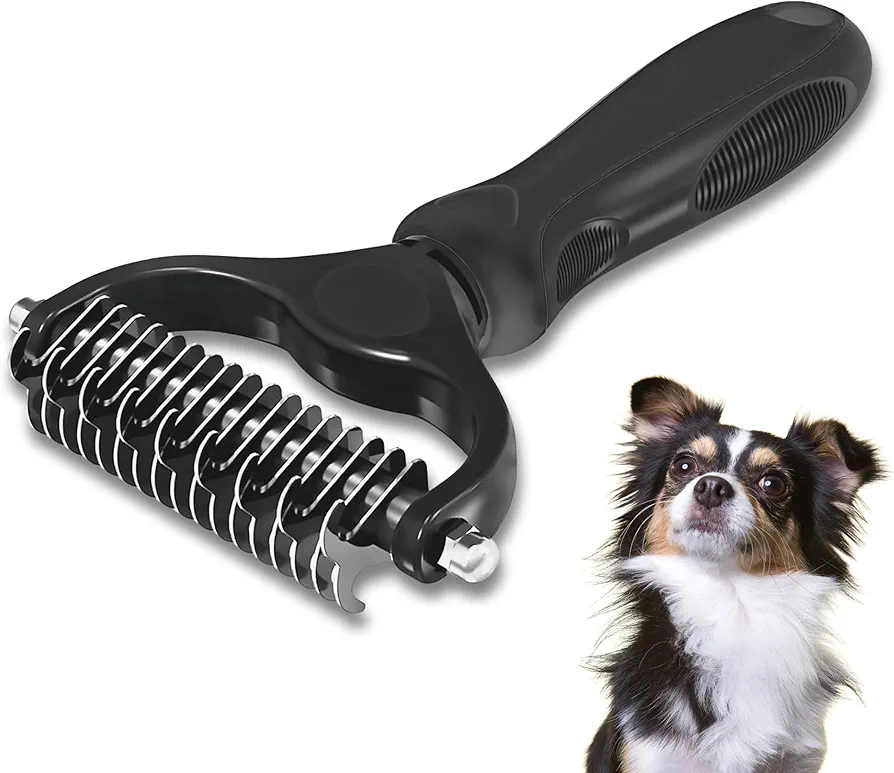 Cepillo Para Perros, Peine Para Perros y Gatos, Ideal Para Pelo Largo, Peine Para Perros, Pelo Sano y Brillante, Cepillo Profesional De Mascotas, Facilita Desenredo, Elimina Nudos,Deslanador,Pet Brush