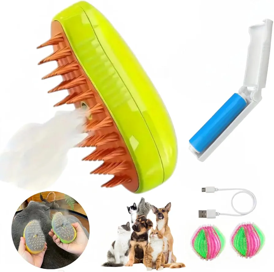 Peine vapor gatos,cepillo vapor para gatos,cepillo vapor perro,cepillo vapor gato,peine para gatos y perros,cepillo vapor mascotas,peine para gatos con vapor - PACK AHORRO DE ACCESORIOS PELOS MASCOTAS