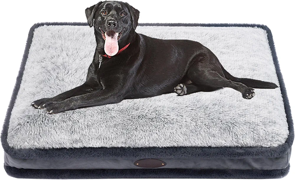 DEBANG HOME Cama Grande para Perros Grandes, Camas para Perros medianos, Cama Impermeable para Perros, Alfombrilla de Felpa Suave y cómoda, Cama calmante para Perros, Cama para Mascotas cómoda y