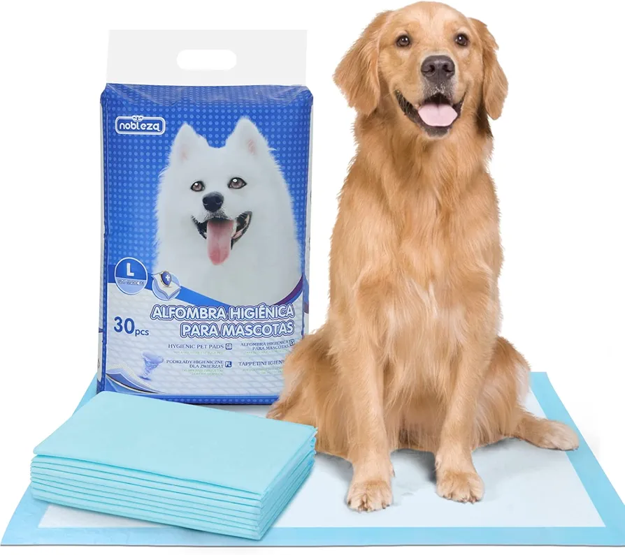 Nobleza - 30 x Empapadores Perros Alfombrilla higiénica de Entrenamiento para Perros. Ultraabsorbente 90cm*60cm.