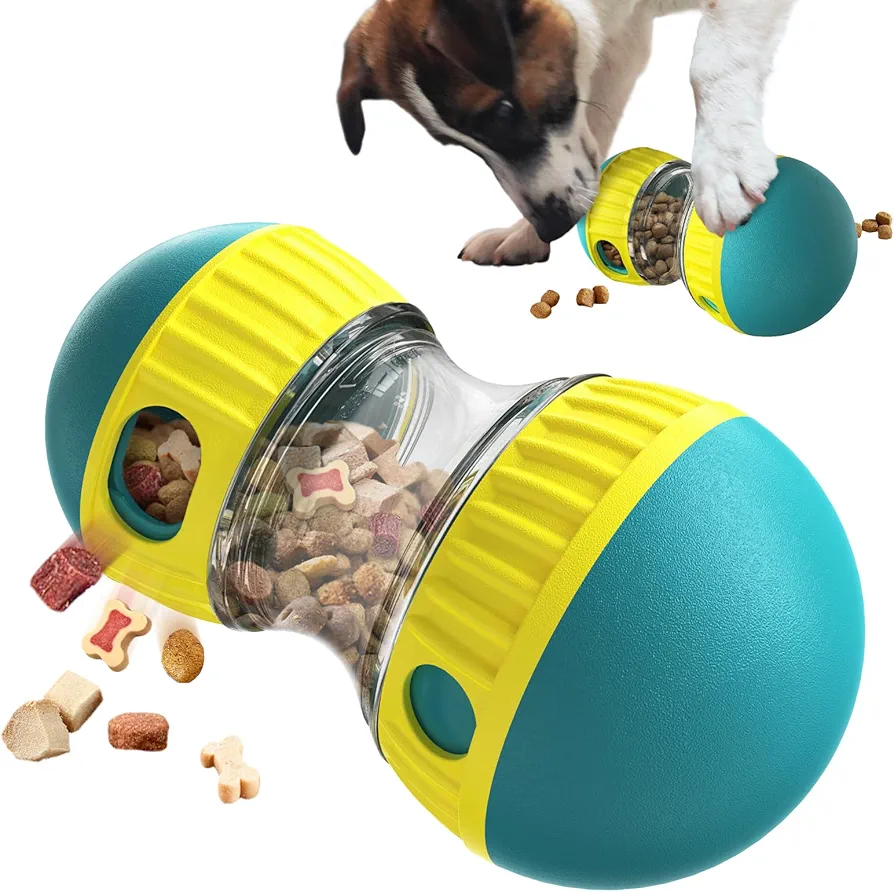 FOSTBEEN Juguete Interactivo para Perros, Juguete Indestructible para Cachorros, alimentador, dispensador de golosinas, comedero de Rompecabezas para Perros, alimentación Lenta para Razas masticables