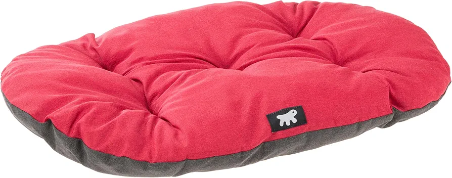 Ferplast Cama para Perros y Gatos, Cojín para Perros pequeños, Cojin para Gatos, Alfombra para casetas y Coches - Lavable - en Algodón con Suave Acolchado, 43 x 30 cm. Rojo