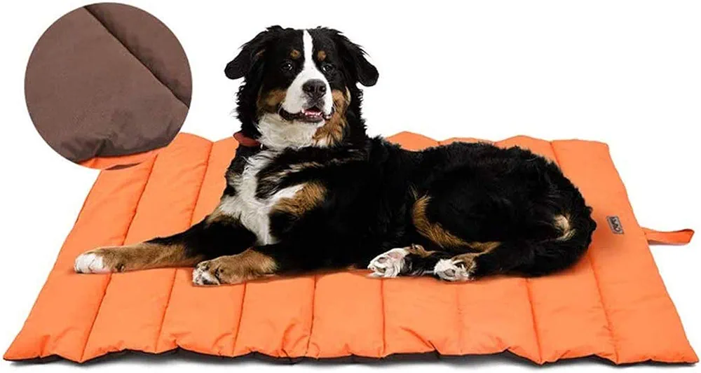 XIAPIA Cama Perro Grande, Cama Impermeable Perros Exterior y Interior, Colchón Manta para Perro, Portátil y Plegable Alfombrilla para Perros, Lavable, 110x66cm