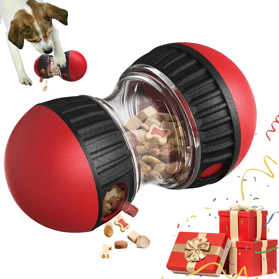 Dufuso Juguete Interactivo para Perros, Juguete Indestructible para Cachorros, Alimentador Lento para Perro Mejora la Digestión, Dispensador de Comida para Razas Grandes y Medianas