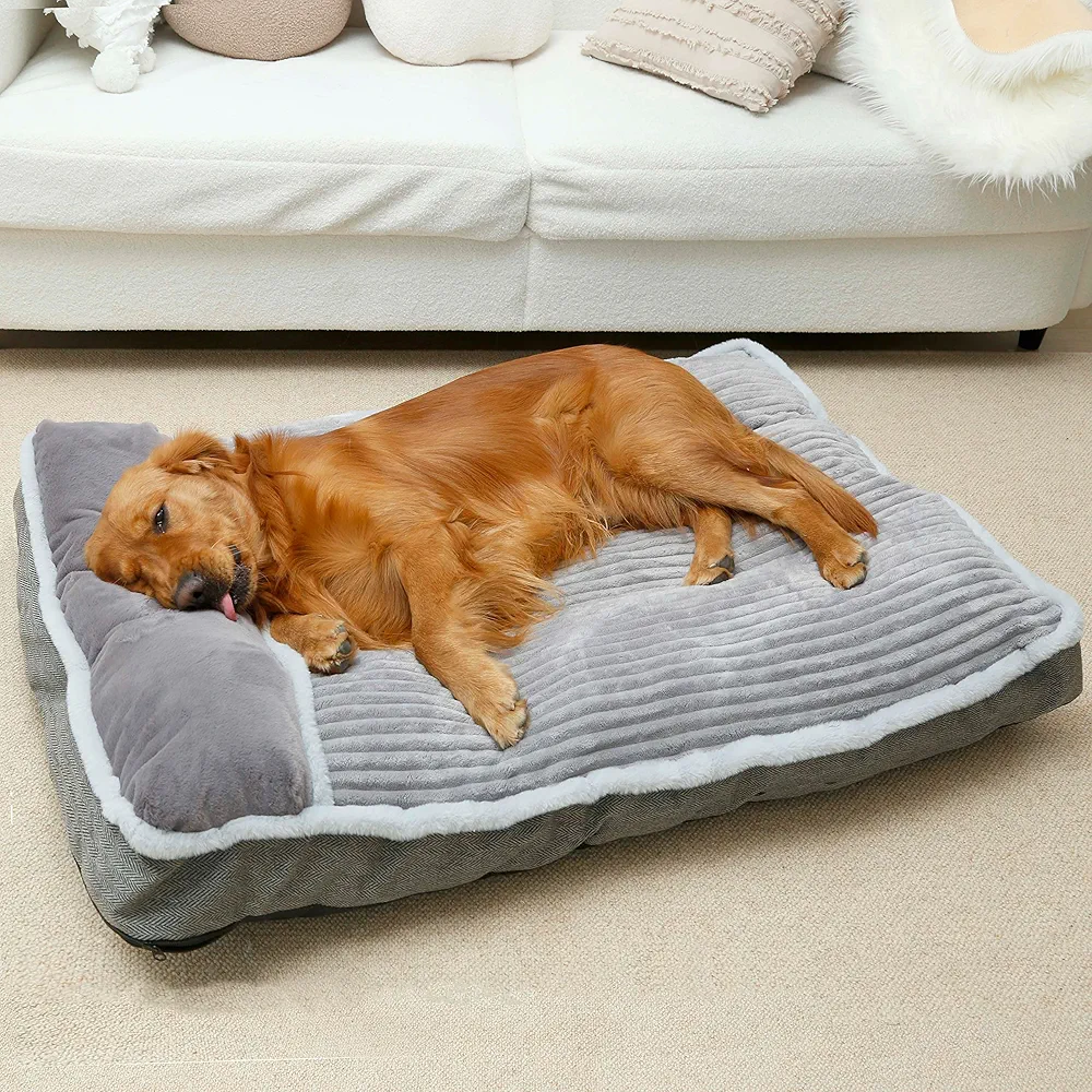 WINDRACING Cama Grande para Perros con Almohada para Jaula, sofá Cama para Perro, Cama súper Suave para Mascotas, tamaño Mediano, Jumbo, Muebles