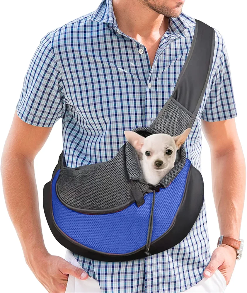 PETCUTE Bolsa para Perros pequeños y medianos Transportín para Perros Bolsa Bandolera de Transporte para Perros de Viaje