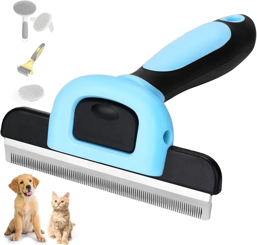 Maddity Cepillos Perro - Cepillo Gatos - Peine perro - Quita Pelos Mascota - Cepillo para perros - Cepillo para gatos accesorios para perros (Azul Dematting)