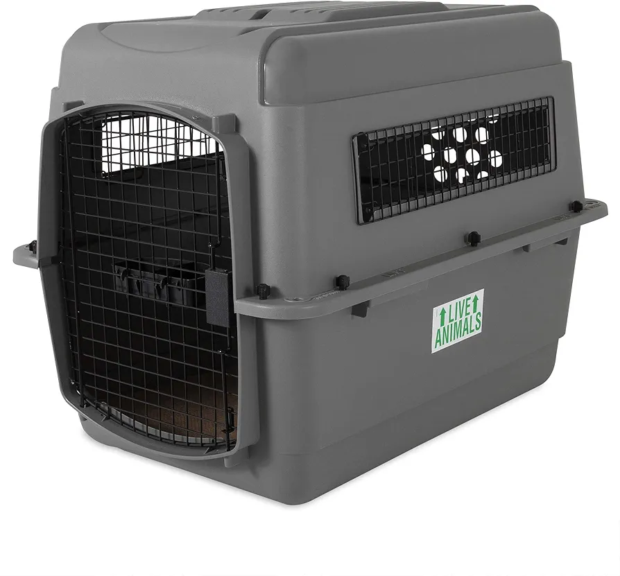 Petmate - Sky Kennel - Transportín para Mascotas - Cumple Las Normas IATA - Transportín Robusto - Transportín ventilado - Tamaño intermedio - Dimensiones Interiores 73,5 x 48,25 x 58,25 cm