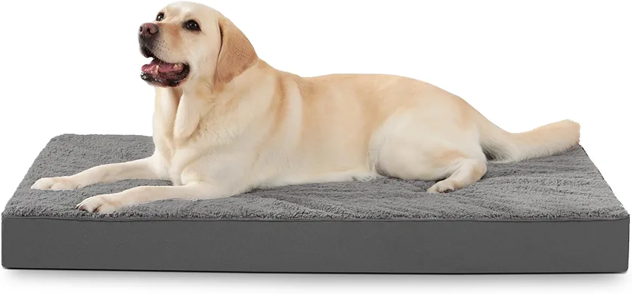 MIHIKK Cama Grande para Perros con Funda extraíble Lavable, Cama ortopédica para Perros de Raza Grande, Cama Impermeable para Mascotas, Camas Planas Grandes para Perros, colchón para Perros de Gran