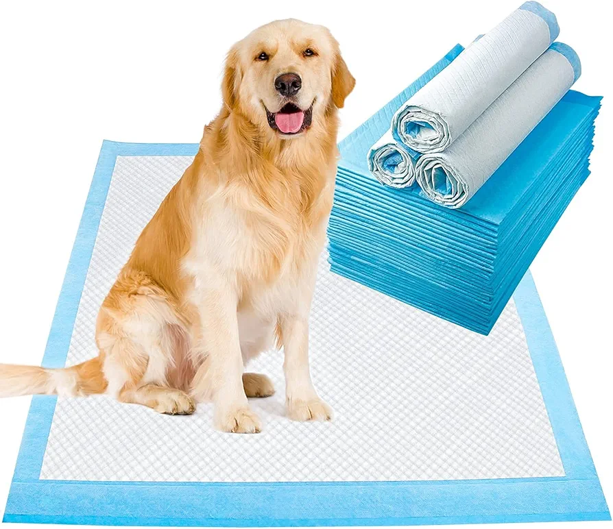 LONENESSL Almohadillas de entrenamiento para mascotas, a prueba de fugas y superabsorbentes, alfombrillas desechables de secado rápido para perros, gatos, conejos y mascotas (60 x 90 cm, 10 unidades)